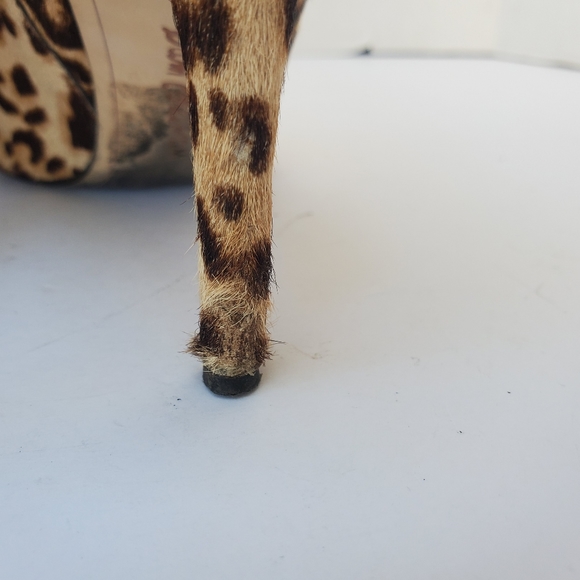 SAM Edelman "Oran" Calf Hair Leopard Mule Heel Bootie Size 6 Brahma, Sand - Picture 8 of 13